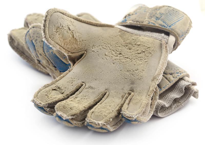 old goalkeeper gloves