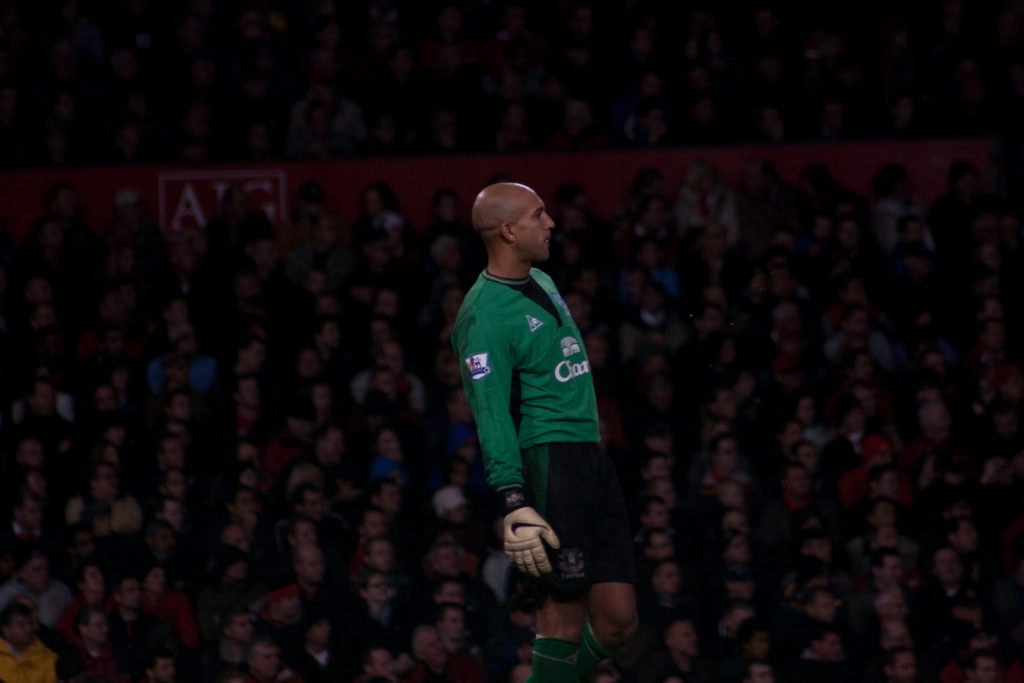 Tim Howard showing his jumping abilities